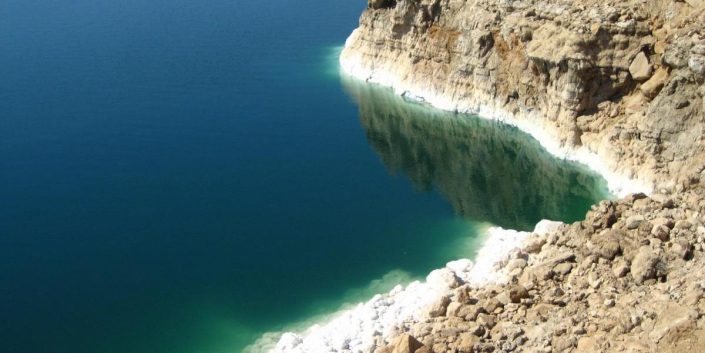 Dead Sea on the edge of Jordan